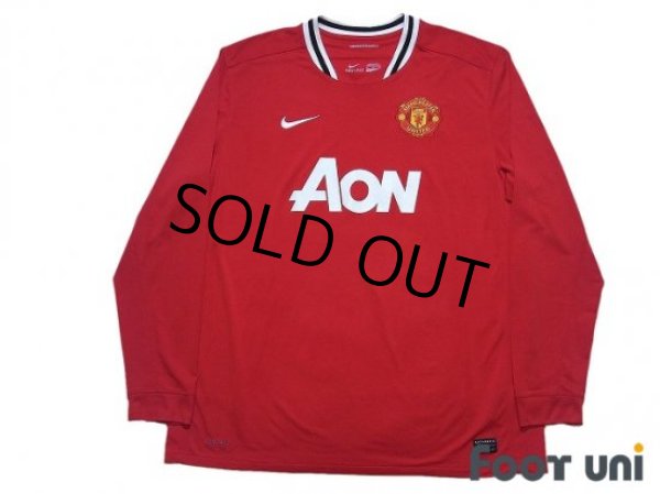 Photo1: Manchester United 2011-2012 Home Long Sleeve Shirt (1)