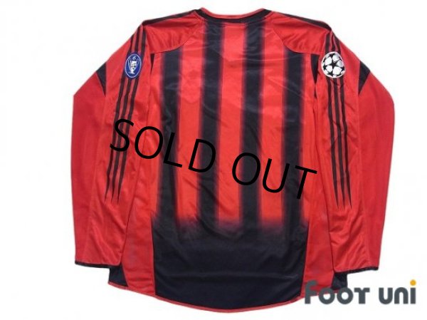 Photo2: AC Milan 2004-2005 Home Long Sleeve Shirt Champions League Patch/Badge (2)
