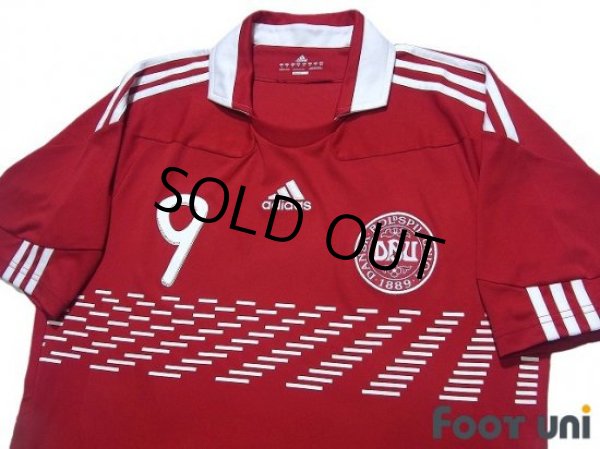 Photo3: Denmark 2010 Home Shirt #9 Tomasson (3)