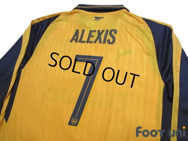 Photo4: Arsenal 2016-2017 Away Long Sleeve Shirt #7 Alexis Sanchez w/tags (4)