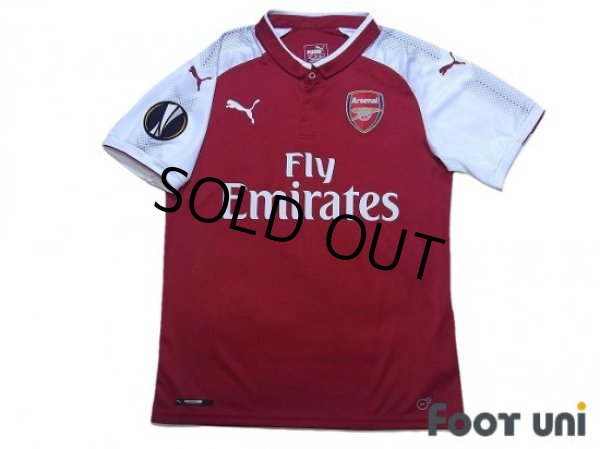 Photo1: Arsenal 2017-2018 Home Shirt #6 Koscielny  EL Patch/Badge w/tags (1)