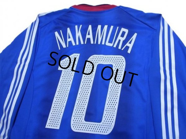 Photo4: Japan 2004 Home Long Sleeve Shirt #10 Shunsuke Nakamura w/tags (4)