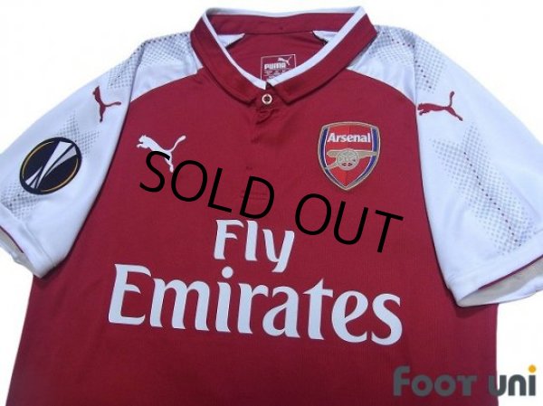 Photo3: Arsenal 2017-2018 Home Shirt #6 Koscielny  EL Patch/Badge w/tags (3)