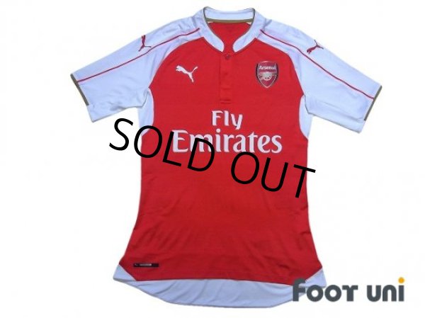 Photo1: Arsenal 2015-2016 Home Authentic Shirt #11 Özil (1)