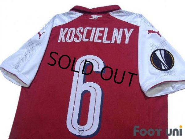 Photo4: Arsenal 2017-2018 Home Shirt #6 Koscielny  EL Patch/Badge w/tags (4)