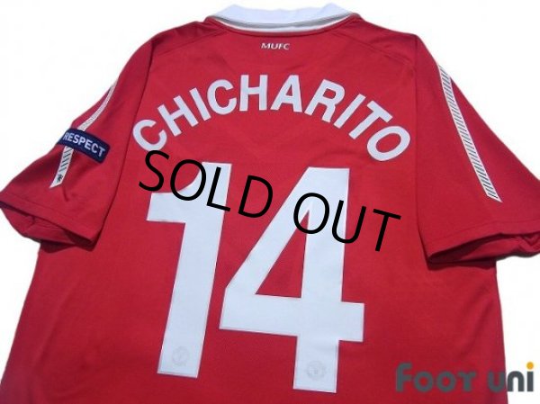 Photo3: Manchester United 2010-2011 Home Shirt #14 Chicharito Respect Patch/Badge (3)