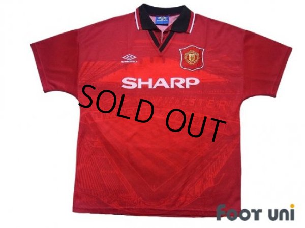 Photo1: Manchester United 1994-1996 Home Shirt (1)