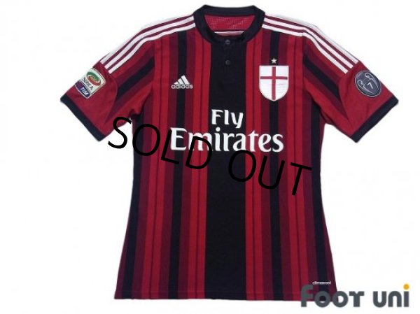 Photo1: AC Milan 2014-2015 Home Shirt #5 Mexes Serie A Tim Patch/Badge (1)