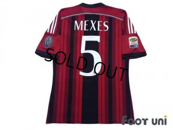 Photo2: AC Milan 2014-2015 Home Shirt #5 Mexes Serie A Tim Patch/Badge (2)
