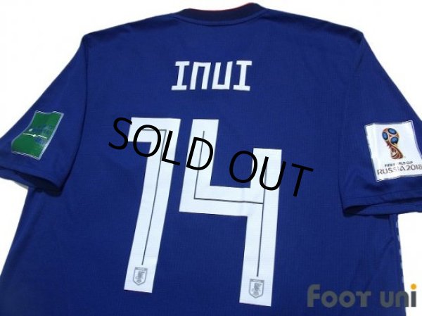 Photo4: Japan 2018 Home Authentic Shirt #14 Takashi Inui FIFA World Cup Russia 2018 Patch/Badge (4)