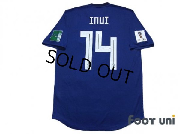 Photo2: Japan 2018 Home Authentic Shirt #14 Takashi Inui FIFA World Cup Russia 2018 Patch/Badge (2)