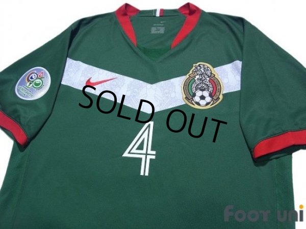 Photo3: Mexico 2006 Home Shirt #4 Rafael Marquez FIFA World Cup 2006 Germany Patch/Badge (3)