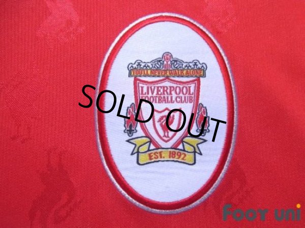 Photo6: Liverpool 1996-1998 Home Long Sleeve Shirt #18 Owen The F.A. Premier League Patch/Badge (6)