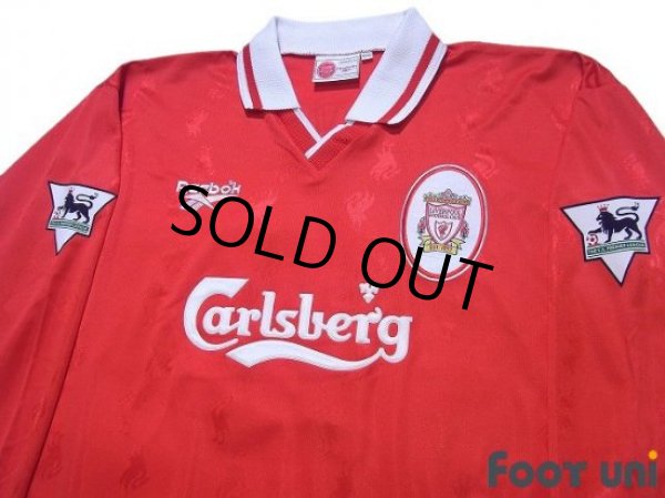 Photo3: Liverpool 1996-1998 Home Long Sleeve Shirt #18 Owen The F.A. Premier League Patch/Badge (3)