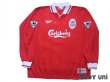 Photo1: Liverpool 1996-1998 Home Long Sleeve Shirt #18 Owen The F.A. Premier League Patch/Badge (1)