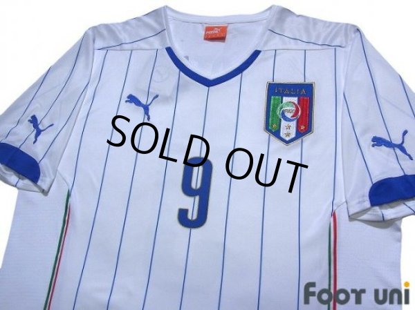 Photo3: Italy 2014 Away Shirt #9 Mario Balotelli w/tags (3)