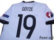 Photo4: Germany Euro 2016 Home Shirts and shorts Set #19 Mario Gotze UEFA Euro 2016 Patch/Badge (4)