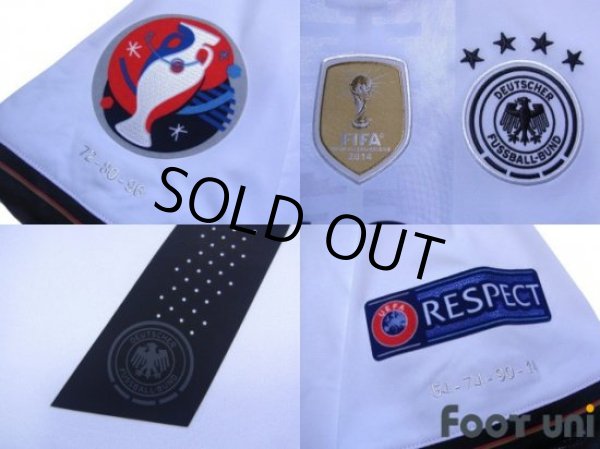 Photo6: Germany Euro 2016 Home Shirts and shorts Set #19 Mario Gotze UEFA Euro 2016 Patch/Badge (6)