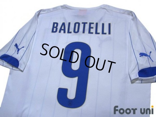 Photo4: Italy 2014 Away Shirt #9 Mario Balotelli w/tags (4)