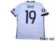 Photo2: Germany Euro 2016 Home Shirts and shorts Set #19 Mario Gotze UEFA Euro 2016 Patch/Badge (2)