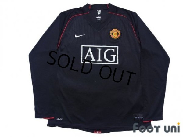 Photo1: Manchester United 2007-2008 Away Long Sleeve Shirt (1)