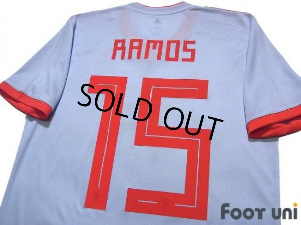 Photo4: Spain 2018 Away Shirt #15 Sergio Ramos (4)