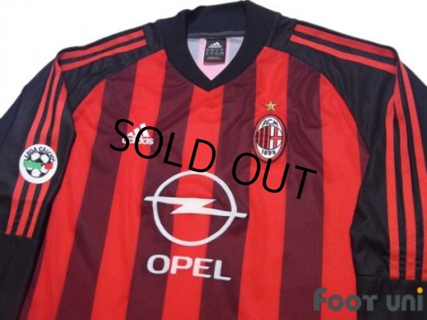 Photo3: AC Milan 2002-2003 Home Long Sleeve Shirt #10 Rui Costa Lega Calcio Patch/Badge (3)