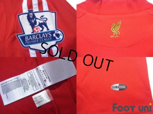 Photo7: Liverpool 2008-2010 Home Long Sleeve Shirt #8 Gerrard BARCLAYS PREMIER LEAGUE Patch/Badge (7)