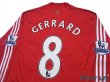 Photo4: Liverpool 2008-2010 Home Long Sleeve Shirt #8 Gerrard BARCLAYS PREMIER LEAGUE Patch/Badge (4)