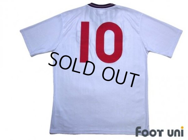 Photo2: England 1986 Home Reprint Shirt #10 (2)