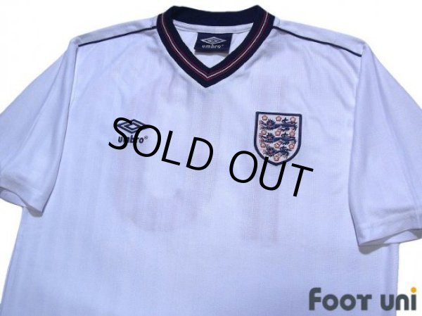 Photo3: England 1986 Home Reprint Shirt #10 (3)