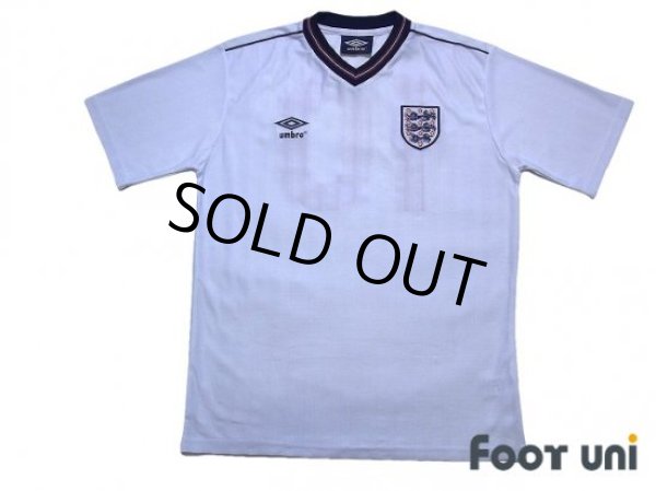 Photo1: England 1986 Home Reprint Shirt #10 (1)