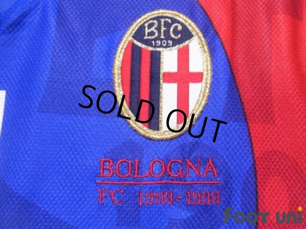 Photo6: Bologna 1999-2000 Home Long Sleeve Shirt #10 Signori 90th Anniversary Embroidery (6)