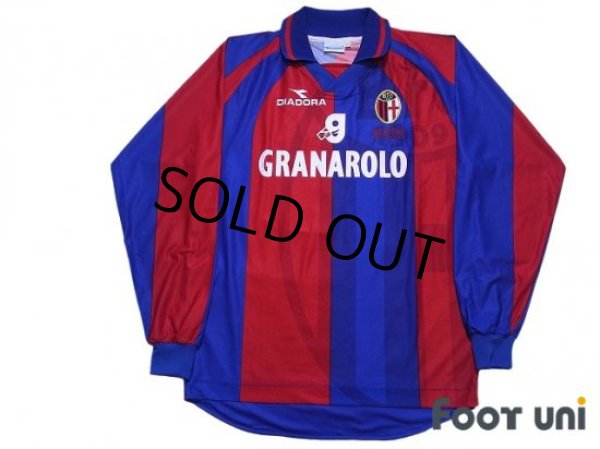 Photo1: Bologna 1999-2000 Home Long Sleeve Shirt #10 Signori 90th Anniversary Embroidery (1)