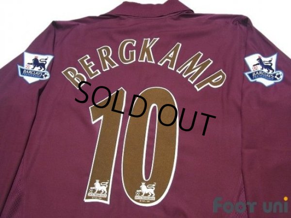 Photo4: Arsenal 2005-2006 Home  Authentic Long Sleeve Shirt #10 Bergkamp w/tags (4)