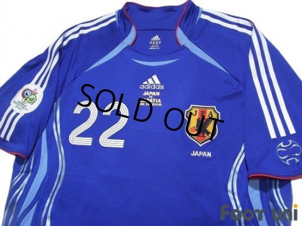Photo3: Japan 2006 Home Authentic Shirt #22 Yuji Nakazawa FIFA World Cup 2006 Germany Patch/Badge (3)