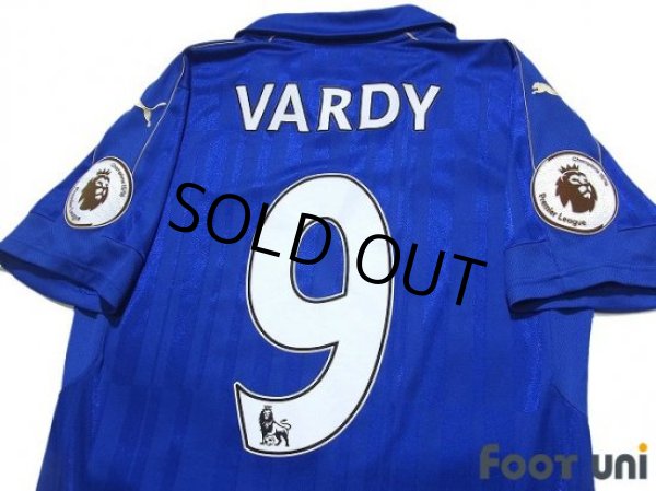 Photo4: Leicester City 2016-2017 Home Shirt #9 Vardy Premier League Patch/Badge (4)