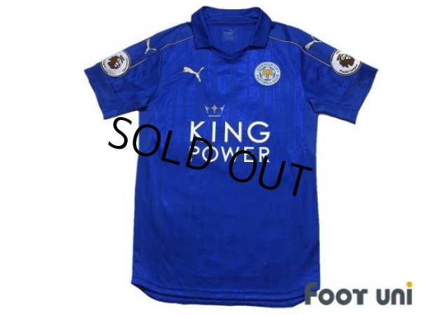 Photo1: Leicester City 2016-2017 Home Shirt #9 Vardy Premier League Patch/Badge (1)