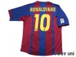 Photo2: FC Barcelona 2004-2005 Home Shirt #10 Ronaldinho LFP Patch/Badge (2)