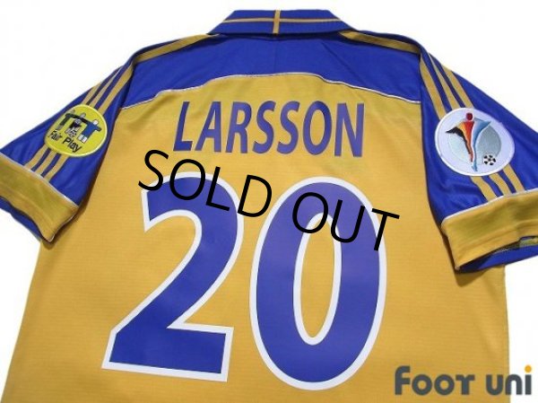 Photo5: Sweden Euro 2000 Home Shirt #20 Henrik Larsson UEFA Euro 2000 Patch/Badge Fair Play Patch/Badge (5)