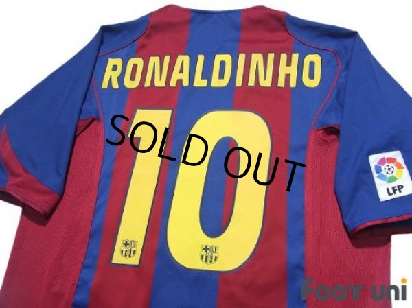 Photo4: FC Barcelona 2004-2005 Home Shirt #10 Ronaldinho LFP Patch/Badge (4)