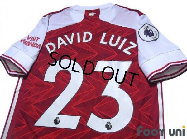 Photo4: Arsenal 2020-2021 Home Authentic Shirt #23 David Luiz Premier League Patch/Badge (4)