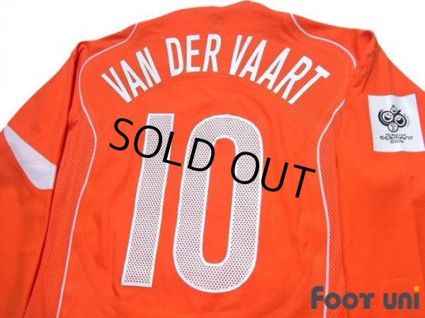 Photo4: Netherlands Euro 2004 Home Authentic Long Sleeve Shirt #10 Van der Vaart (4)