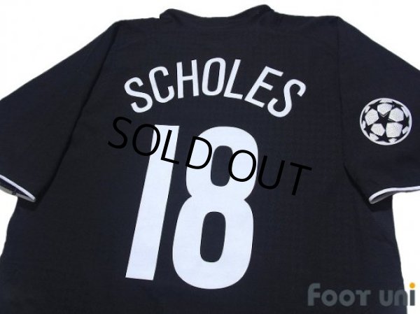 Photo4: Manchester United 2003-2005 Away Shirt #18 Scholes Champions League Patch/Badge (4)