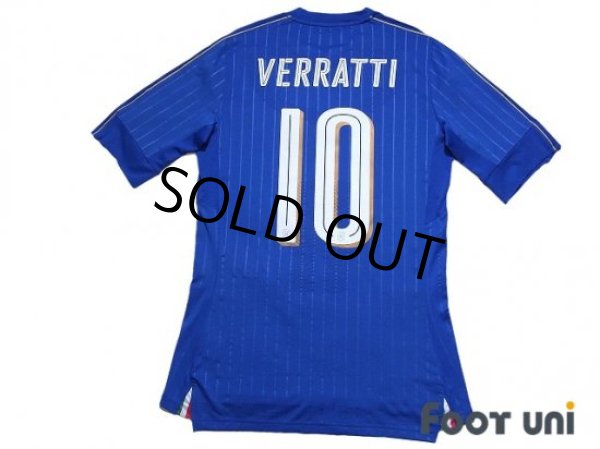 Photo2: Italy 2016 Home Authentic Shirt #10 Marco Verratti (2)