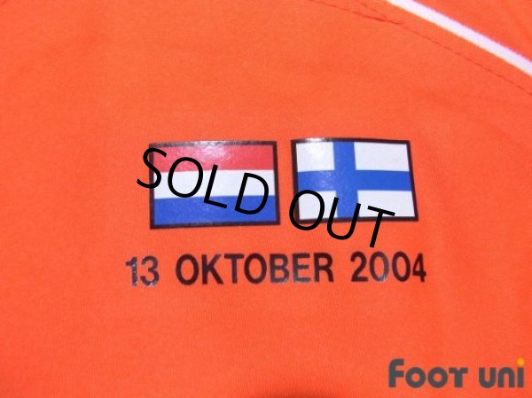 Photo7: Netherlands Euro 2004 Home Authentic Long Sleeve Shirt #10 Van der Vaart (7)