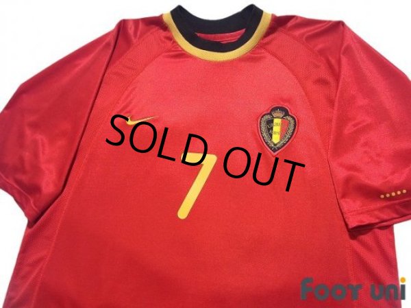 Photo3: Belgium Euro 2000 Home Shirt #7 Wilmots (3)