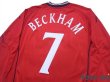 Photo4: England 2002 Away Long Sleeve Shirt #7 Beckham (4)