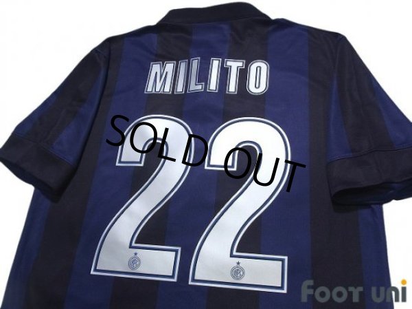 Photo4: Inter Milan 2013-2014 Home Shirt #22 Diego Milito (4)