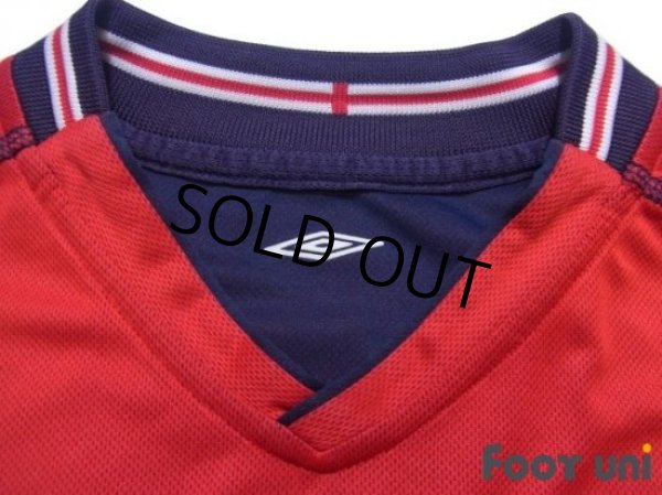 Photo5: England 2002 Away Long Sleeve Shirt #7 Beckham (5)